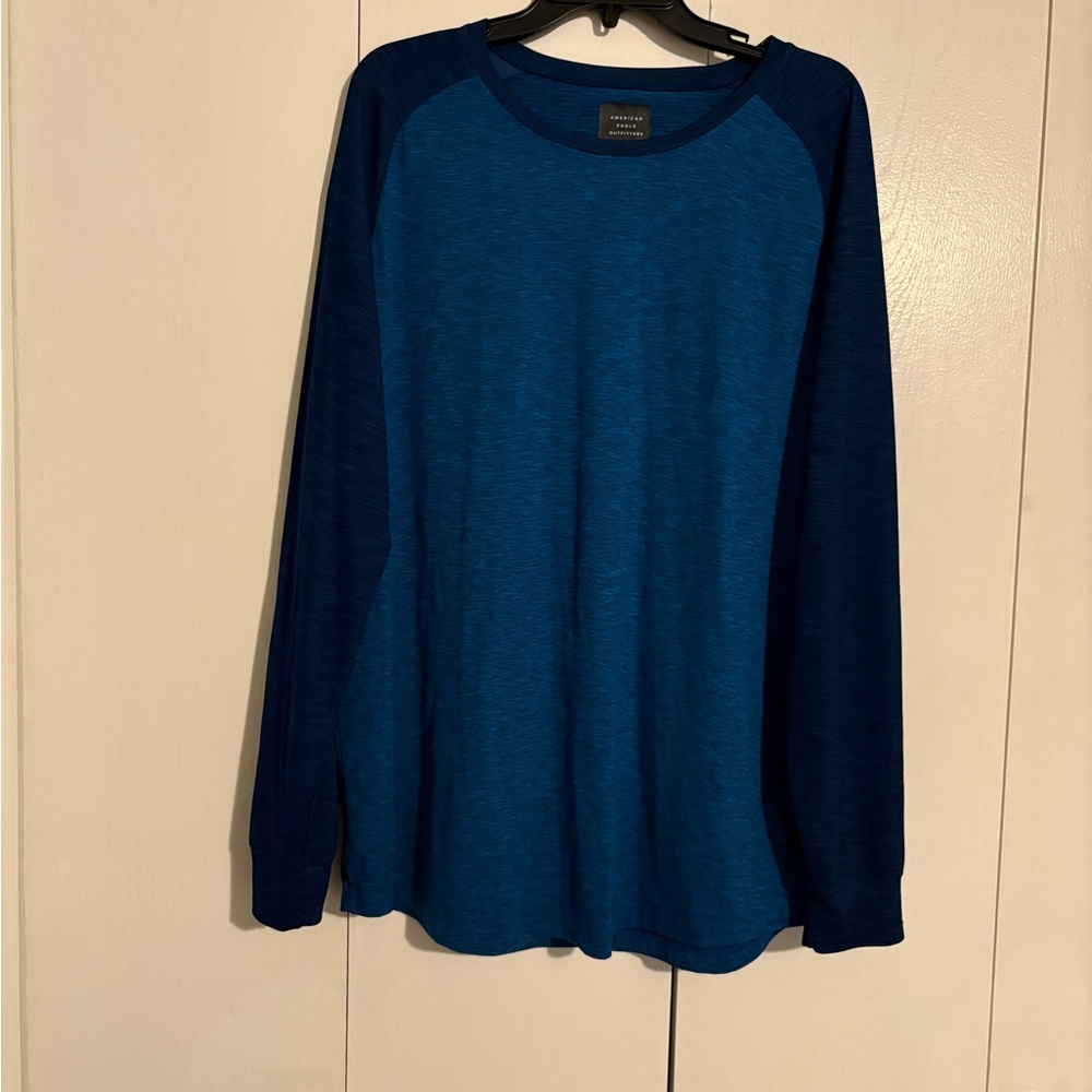 Men's Blue Long Sleeve Shirt